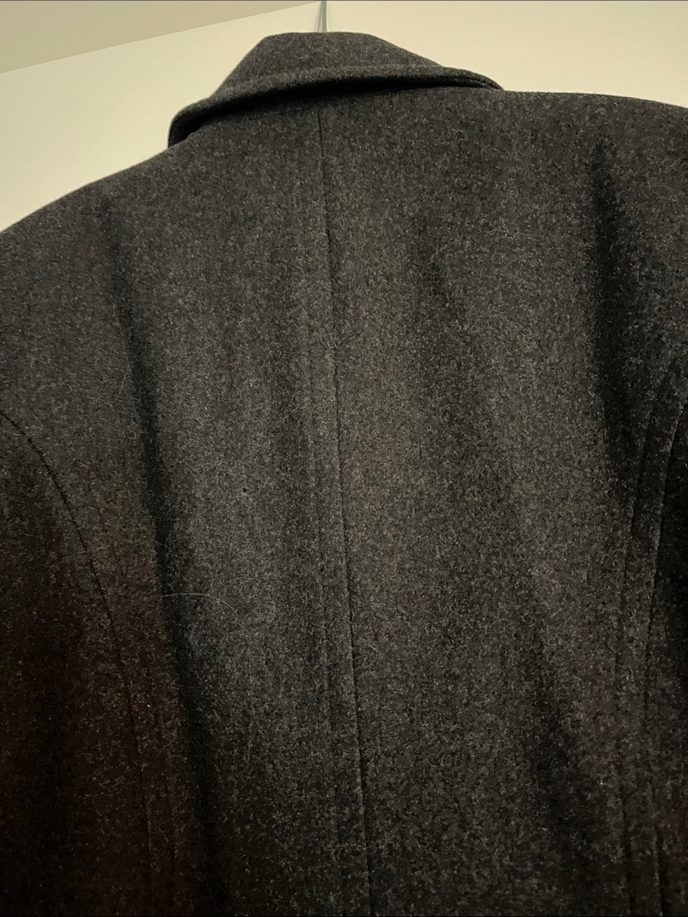 Like New Jason Kole Ladies Black Double-Breasted Wool Pea Coat Size XL - Picture 7 of 7